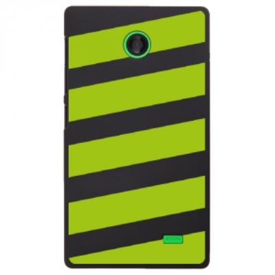 Coque rigide pour Nokia X avec impression Motifs bandes vertes