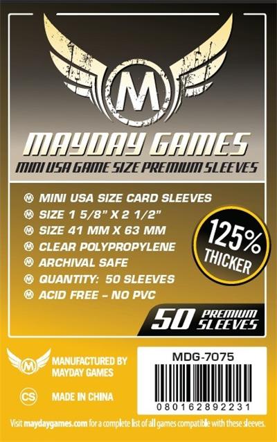 50 Protège Cartes Premium Mini USA 41 x 63 mm