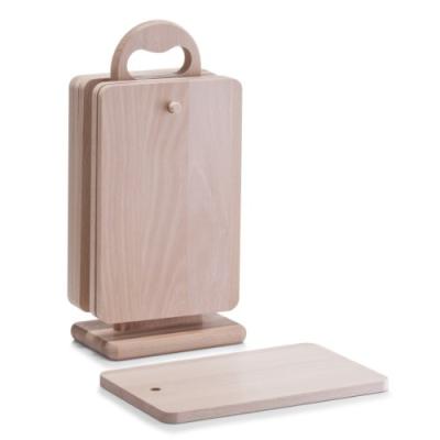 zeller 22375 support pour planche à découper en bois de hêtre 7 pièces 15 x 9 x 31 cm