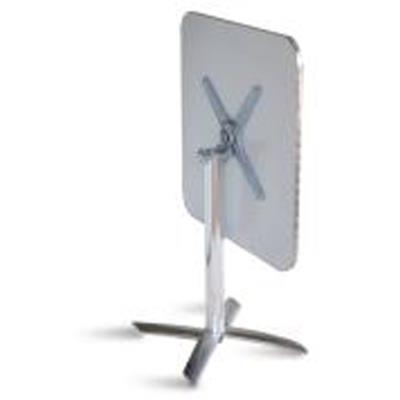 Table pliante de jardin en aluminium et plateau en acier - Dim : H 70 x L 70 x P 70 cm