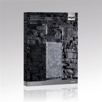 Sigel SI-SE110 Système de présentation Exposio 2x Plaque acrylique A3, 8 pinces