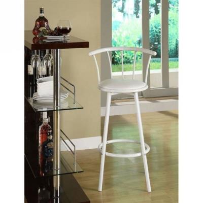Tabouret de bar bistrot blanc assise pivotante