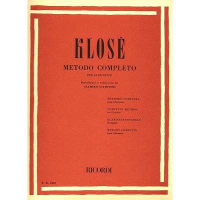 Méthodes et pédagogie RICORDI KLOSE J.E. - METODO COMPLETO PER CLARINETTO Clarinette