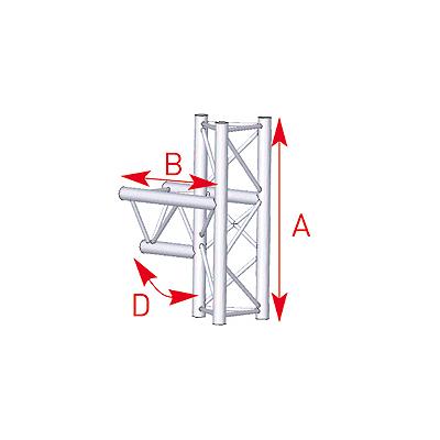 ASD 57ASX35 / Angle médian 3 départs 90Â° lg 0m50 x 0m71