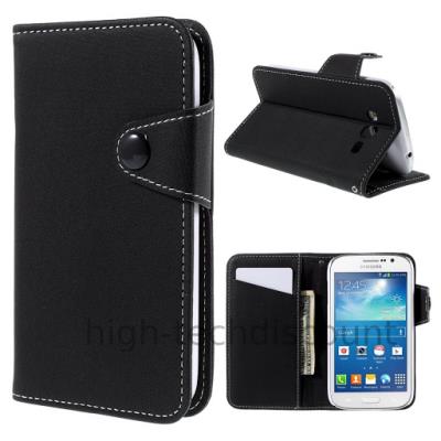 Housse etui coque portefeuille pour Samsung i9080 Galaxy Grand  - NOIR