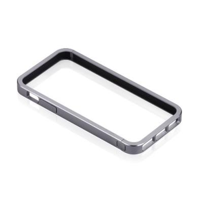 JustMobile AluFrame - Beschermende bedekking voor mobiele telefoon - aluminium, rubber - goud - voor Apple iPhone 5s