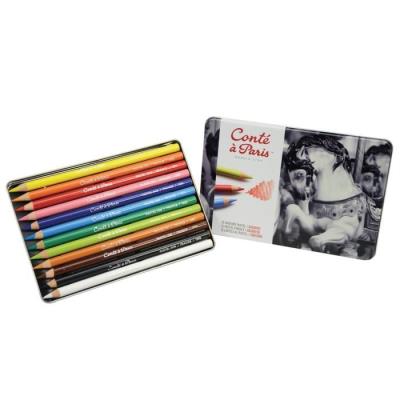 CONTE A PARIS Assortiment de 12 Crayons Pastels