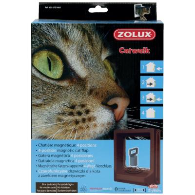 Comparer les prix de Chatiere 4 Positions Magnetique Marron Pour Chat