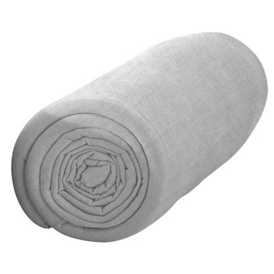 Drap housse percale 78 fils 180x200 Premium Zinc
