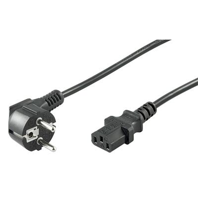 Wentronic câble dalimentation coudé schuko vers iec coudé 320 c13 5 m noir goobay 51320