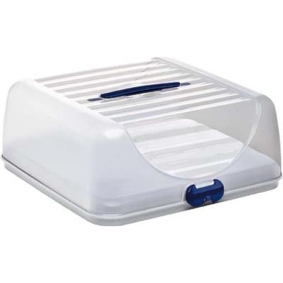 Emsa 503646 superline partybutler plus boîte de rangement et conservation de gâteau au frais plastique bleu 37,20 x 37,20 x 15,2 cm