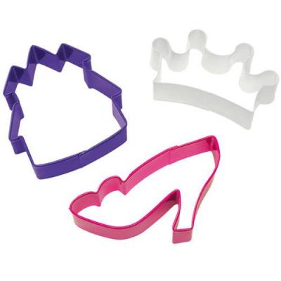 Emportes pièces château, couronne et chaussure de princesse taille unique