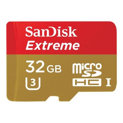 SanDisk Extreme - Carte mémoire flash (adaptateur microSDXC vers SD inclus(e)) - 32 Go - UHS-I U3 / Class10 - microSDHC UHS-I (pack de 2)