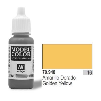 Vallejo acrylic model color - golden yellow - val948 vall-70948