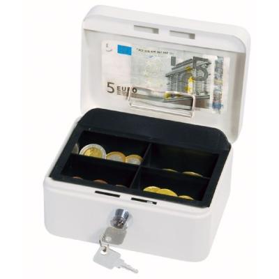 Wedo 145100h caissette à monnaie à 4 compartiments avec clip 15,2 x 11,5 x 8 cm blanc