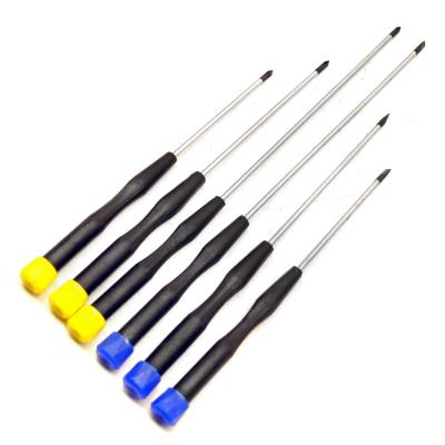 6pc long tournevis de précision à tête fendue Phillips