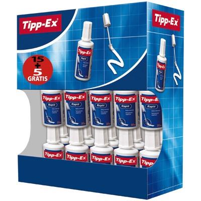 Flacon de 20 ml de blanc couvrant Tippex rapid - Pack de 20