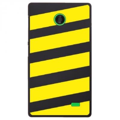 Coque rigide pour Nokia X avec impression Motifs bandes jaunes