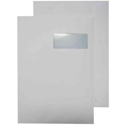 Gpv bte 250 pochettes d'expédition blanches c4 à fenêtre 110x50mm avec bandes 533