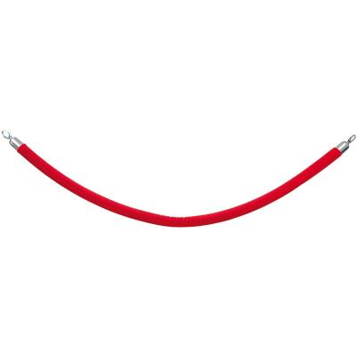Corde rouge en velours pour poteaux d'accueil chromé 1,5m