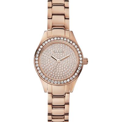 Montre Guess W0230L3 - Montre Acier Or Rose & Strass Femme