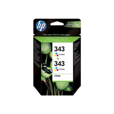HP 343 - 2 - 2 - kleur (cyaan, magenta, geel) - origineel - inktcartridge (CB332EE)