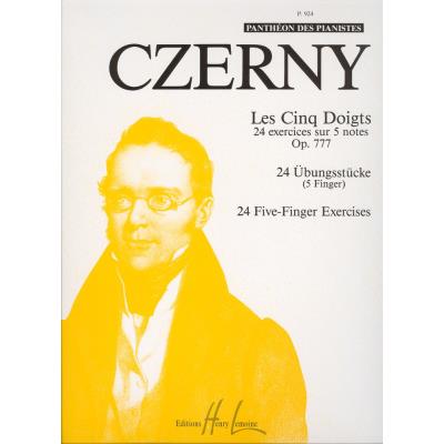 Partitions classique LEMOINE CZERNY CARL - LES 5 DOIGTS OP.777 - PIANO Piano