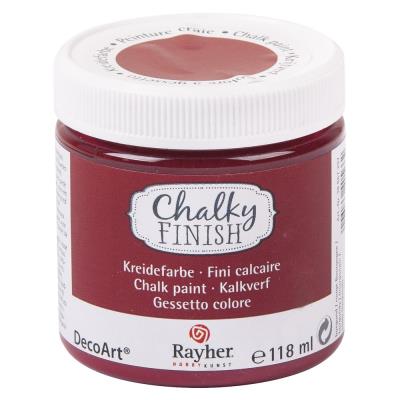 Peinture craie (Chalky Finish) - rouge Bourgogne - 118 ml - Rayher
