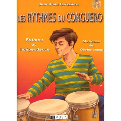 Méthodes et pédagogie LEMOINE BOISSIERE JEAN-PAUL - LES RYTHMES DU CONGUERO + CD - PERCUSSION Autres percussions