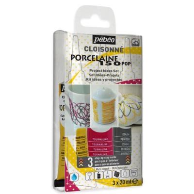 PEBEO 3 Cloisonnés Porcelaine 150