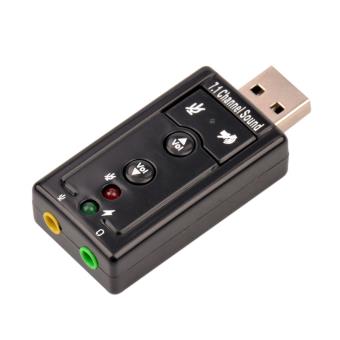 Triamisu 8.1 Carte Son USB Mini Carte Son Portable Carte Son USB pour Apple Notebook Desktop Noir 