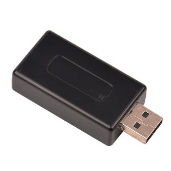 Carte Son Externe USB vers 2 Jack 3.5mm Audio Microphone Surround 5.1 noir