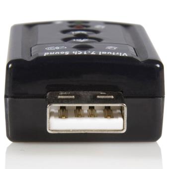 White Label Mini carte son externe USB 7.1 canaux Convertisseur adaptateur  audio 3D + Microphone casque 3,5 mm pour PC Ordinateur - Prix pas cher