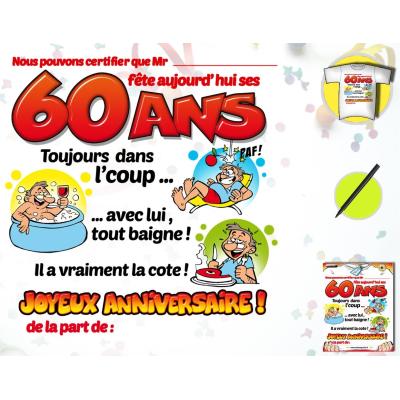 Tee Shirt Anniversaire 60 Ans Homme Accessoire De Deguisement Achat Prix Fnac