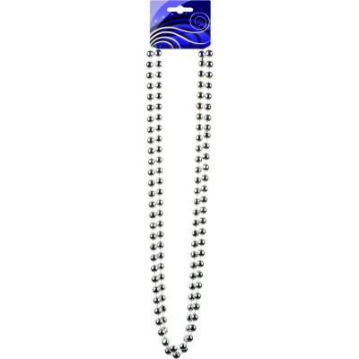 Collier double rangee perles argent