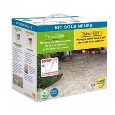 Nettoyant et décapant matériaux poreux- kit sols neufs