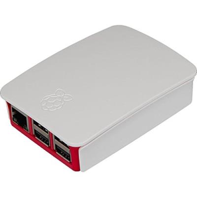 Raspberry pi boîte pour b+, 2 & 3, blanc rouge 5-teilig - originalboîte rb-case+06