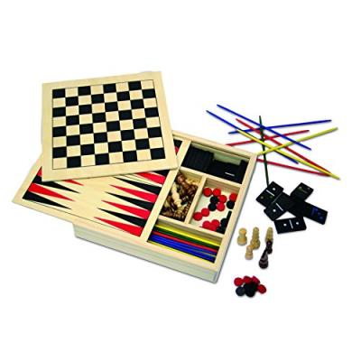 Lifetime - 85442 - Jeu de Société - Jeu de Plateau Bois 4 en 1
