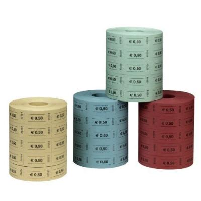 Herlitz 10733350 Lot de 5 rouleaux de 1000 tickets-valeur 0,5 Différents coloris Import Allemagne