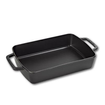 STAUB 1303023 PLAT À FOUR FONTE RECTANGULAIRE NOIR 30 X 20 CM