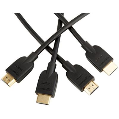 AmazonBasics Lot de 2 câbles HDMI haut débit 1,8 m (standard le plus récent)