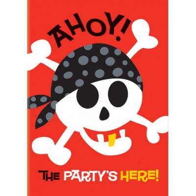 Invitations anniversaire pirates (x8) Pirates