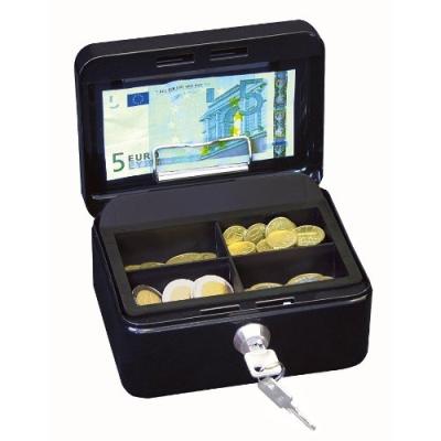 Wedo 145121h caissette à monnaie à 4 compartiments avec clip 15,2 x 11,5 x 8 cm noir