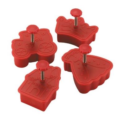Cake boss lot de 4 emporte-pièces motif princesse