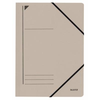 Leitz - chemise à élastique, format a4, carton robuste coloré 450 g m2, gris, avec fermeture par élastique, capacité: 250 feuill