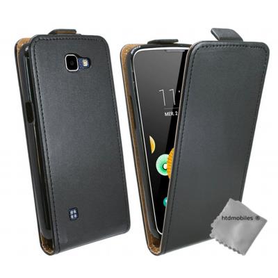 Housse etui coque pochette PU cuir fine pour LG K4 - NOIR