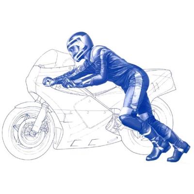 Figurine pilote moto gp départ 1/12 tamiya