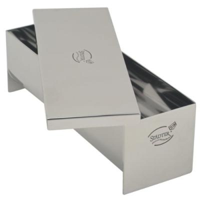 städter 62207 plat à tarte et à terrine en acier inoxydable avec couvercle 230 x 75 x 75 mm 1 l
