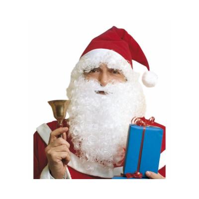 Kit père Noël avec bonnet, barbe, moustache et sourciles