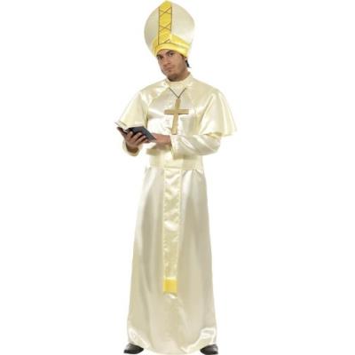 Smiffys - sm36376 - costume pape - la robe - la ceinture - le chapeau - le collier et la cape - taille m